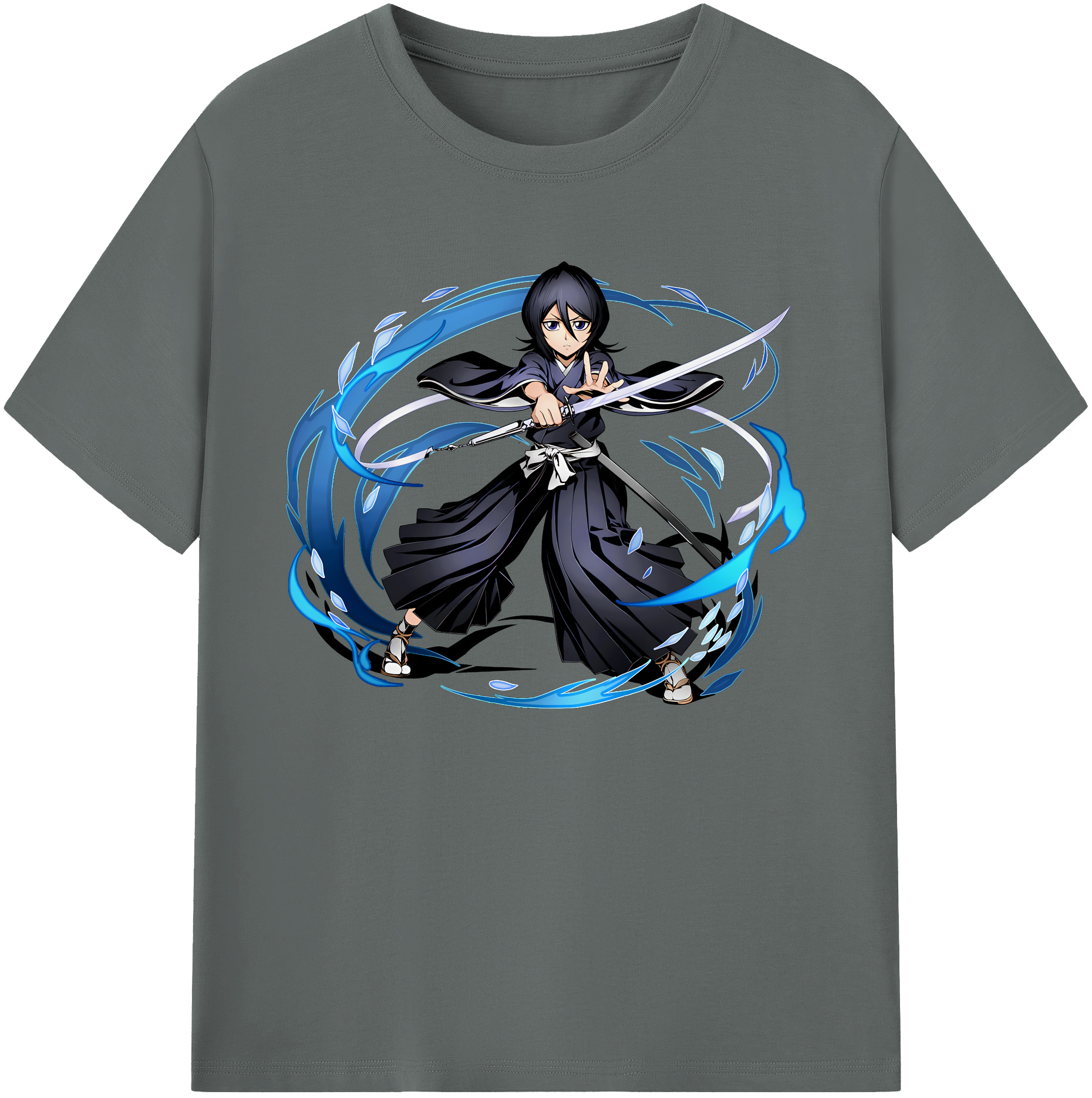 （画像用） ブリーチ 朽木ルキア BLEACH Kuchiki Rukia 綿100％ メンズ半袖Tシャツ｜肌触りやわらか＆通気性